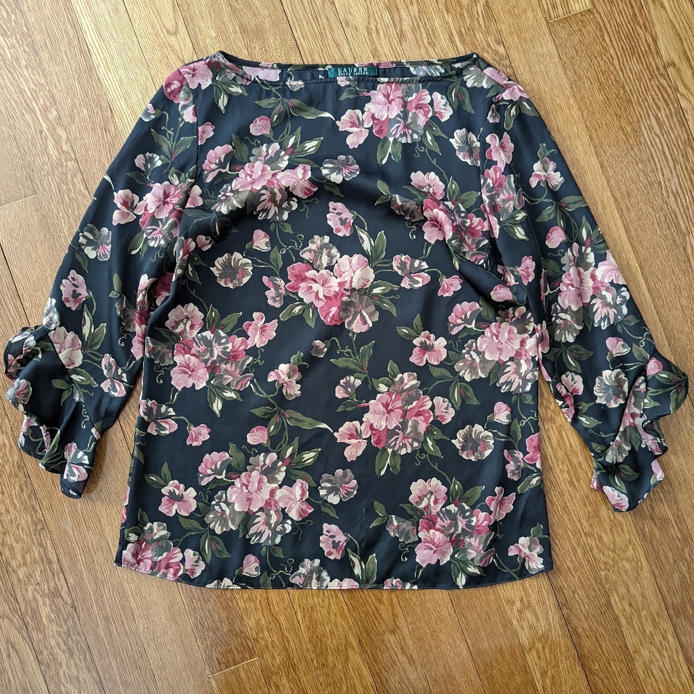 Lauren by Ralph Lauren Floral Print Long Sleeve